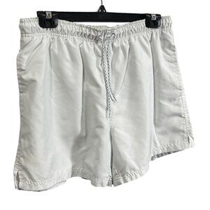 White Elastic Waist Shorts With Drawstring By Primark Medium 75g